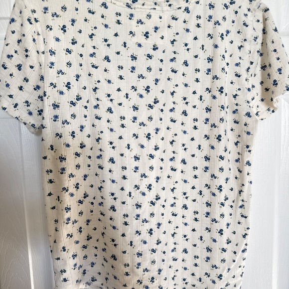 Aerie floral ribbed button down top size xl - Picture 5 of 5
